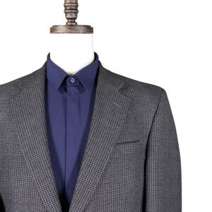 Jos A Bank Sport Coat Blazer 42R Gray Houndstooth Wool 2 Button